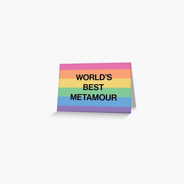 World's Best Metamour Rainbow Greeting Card