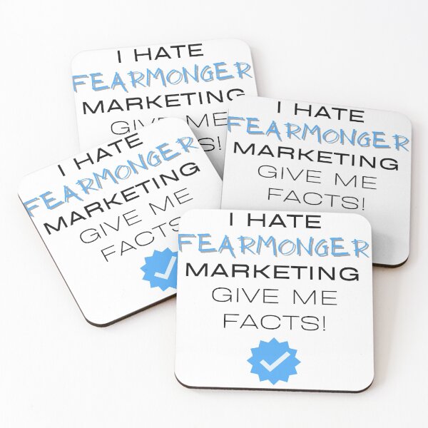 Item preview, I Hate Fearmonger Marketing - Give Me Facts - blue designed and sold by JJRenae.