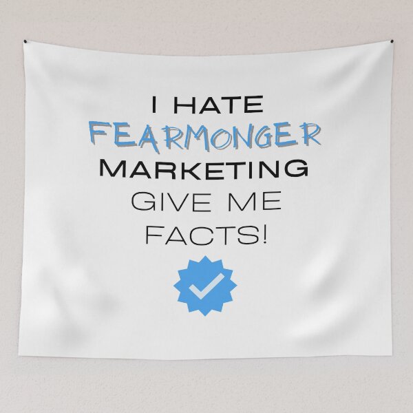Item preview, I Hate Fearmonger Marketing - Give Me Facts - blue designed and sold by JJRenae.