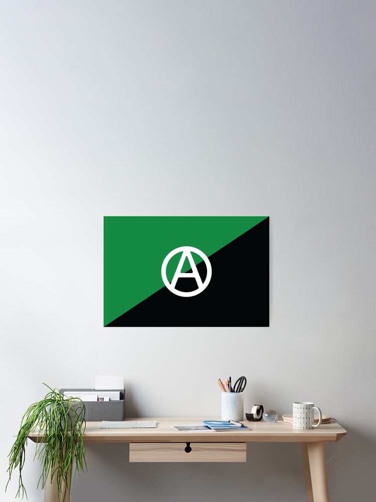 Vintage Anarcho-Primitivist Green Anarchy Flag Shirt Vintage Anarcho-Primitivist Green Anarchy Flag Shirt