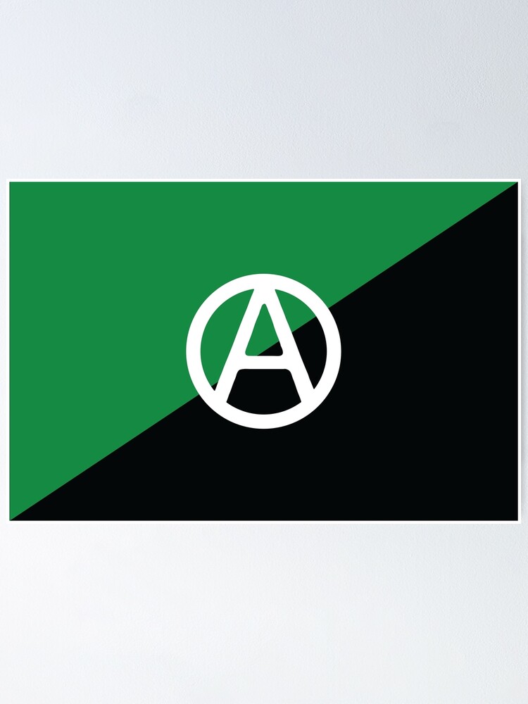 Vintage Anarcho-Primitivist Green Anarchy Flag Shirt Vintage Anarcho-Primitivist Green Anarchy Flag Shirt