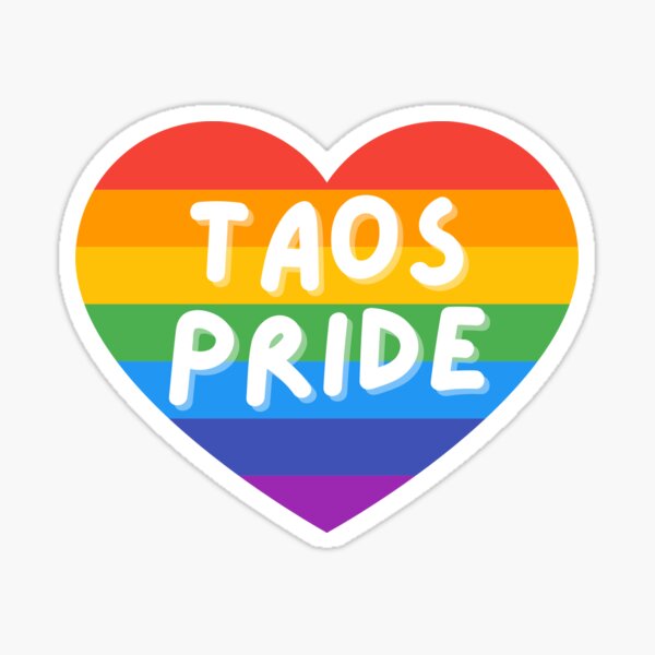 "Taos, NM TAOS PRIDE Sticker" Sticker for Sale by OurTownDesigns