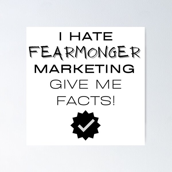Item preview, I Hate Fearmonger Marketing - Give Me Facts - black designed and sold by JJRenae.