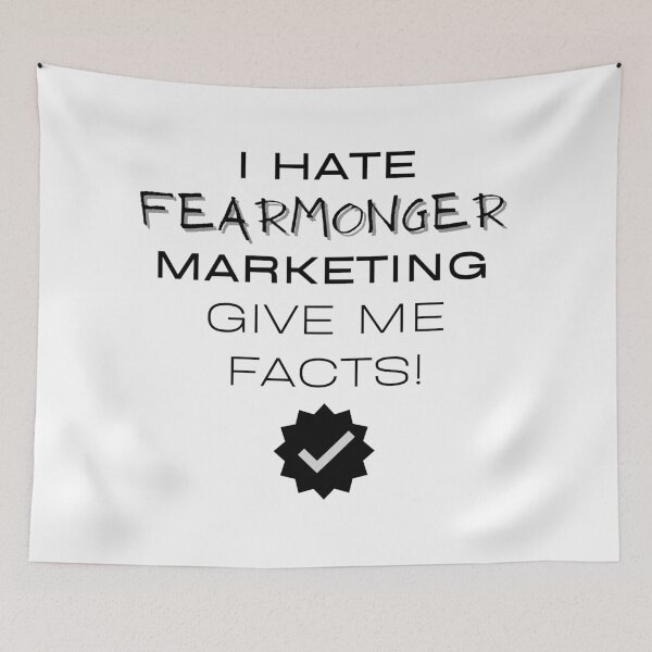 Item preview, I Hate Fearmonger Marketing - Give Me Facts - black designed and sold by JJRenae.
