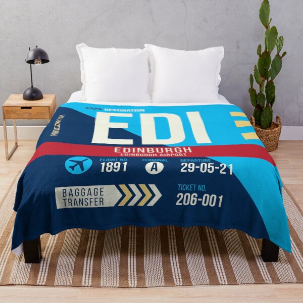 Item preview, Edinburgh (EDI) Airport Code Baggage Tag designed and sold by SLAG-Creative.