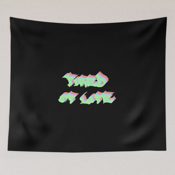 Item preview, Tired Of Life Graffiti Text Multicolor 2 designed and sold by everything4eva.