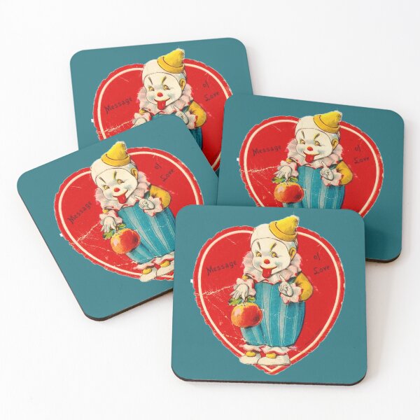 Item preview, Vintage Valentine evil clown designed and sold by Thelittlelord.