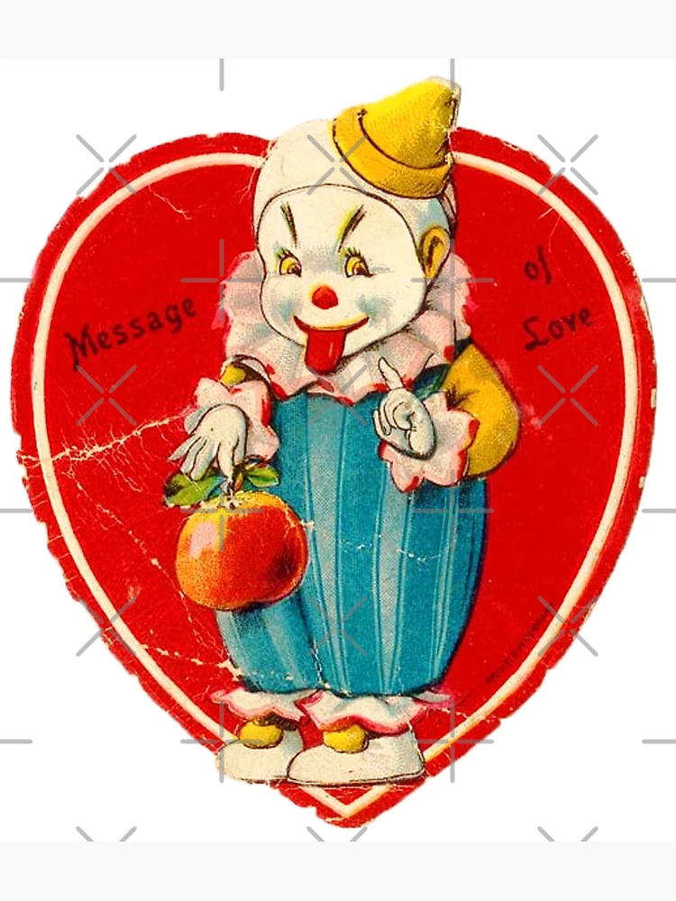 Vintage Valentines Cards Clowning Around Clowns Hallmark Sealed Classroom  Pack