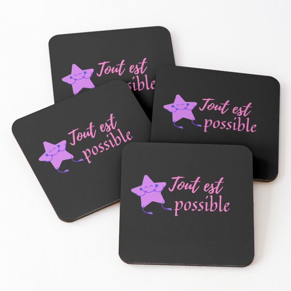 Item preview, Anything is possible - popular french quotes lovers theme gifts (in black) designed and sold by RebelliousRosee.