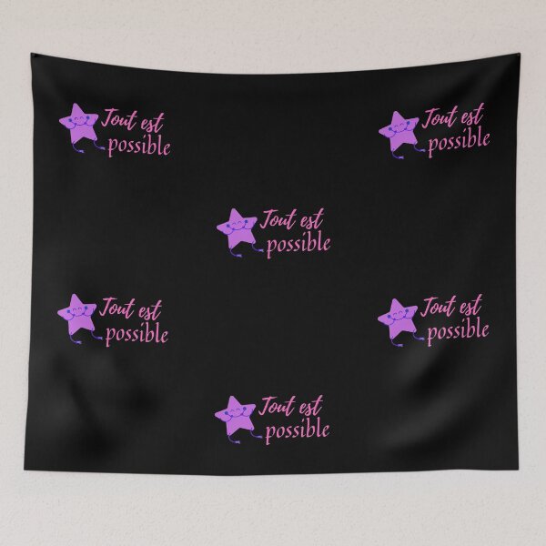 Item preview, Anything is possible - popular french quotes lovers theme gifts (in black) designed and sold by RebelliousRosee.