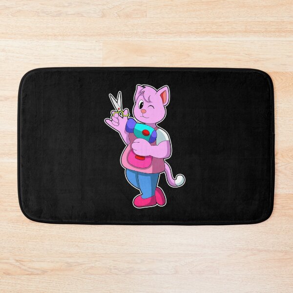 Item preview, Cat as Hairdresser with Scissors & Hair dryer designed and sold by Snabdesign84.