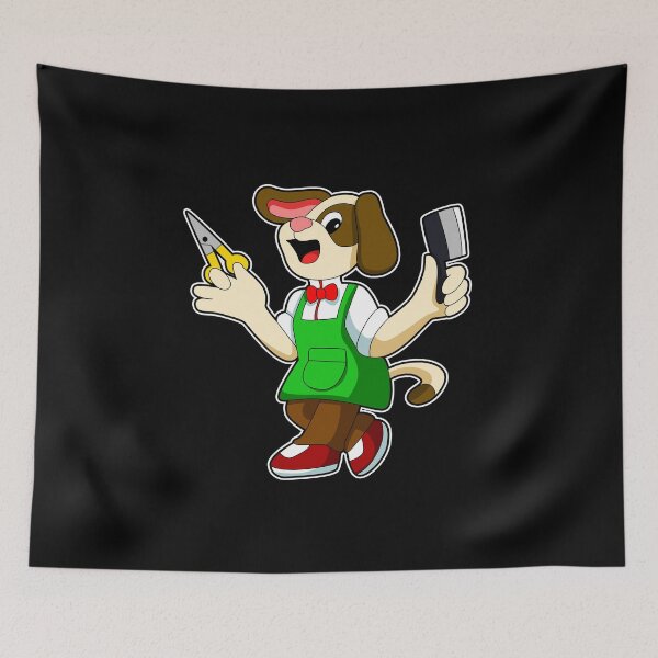 Item preview, Dog as Hairdresser with Scissors & Comb designed and sold by Snabdesign84.
