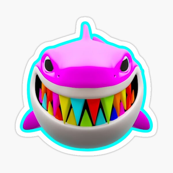 GOOBA Green Shark Teeth Print RAINBOW BACK T-SHIRT SIZE Large 6ix 9ine 69  Smile