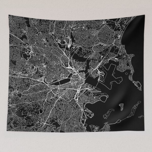 Item preview, Boston Black Map designed and sold by multiplicitymap.