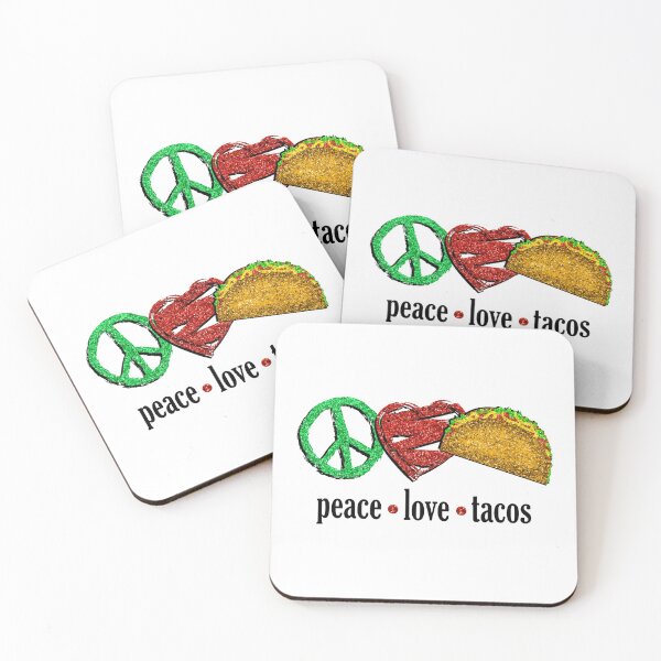 Item preview, Peace Love Tacos-gift idea for taco lovers  designed and sold by BRtisticDesigns.