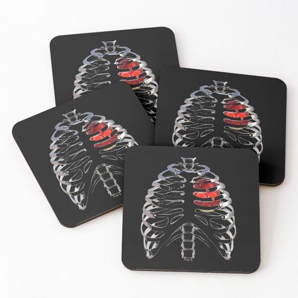Item preview, Skull Heart in Metal Rib Cage designed and sold by Arcane  Adorable.