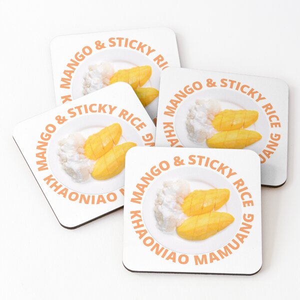 Item preview, Thai Street food - Khaoniao Mamuang - Mango and Sticky Rice in Thai Language designed and sold by Scubaloppy.