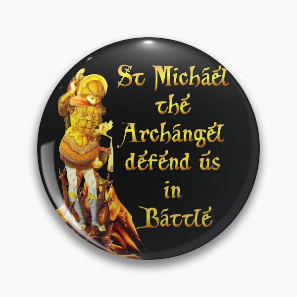 Item preview, St Michael the Archangel Angel Deliver us from Evil designed and sold by hispanicworld.