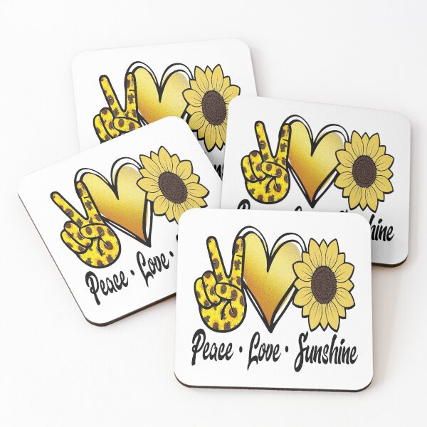 Item preview, Peace Love Sunshine sunflower design gift for women designed and sold by BRtisticDesigns.