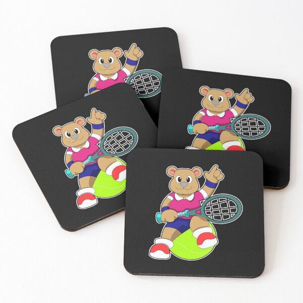 Item preview, Bear at Tennis with Tennis racket & Tennis ball designed and sold by Snabdesign84.