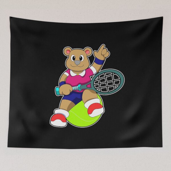 Item preview, Bear at Tennis with Tennis racket & Tennis ball designed and sold by Snabdesign84.