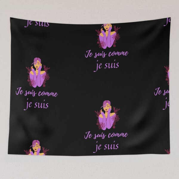 Item preview, Soy lo que soy - regalos populares de los amantes de las citas en francés (en negro) designed and sold by RebelliousRosee.