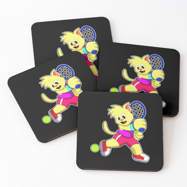 Item preview, Cat at Tennis with Tennis racket & Tennis ball designed and sold by Snabdesign84.