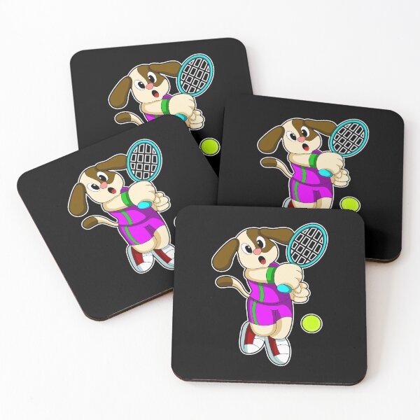 Item preview, Dog at Tennis with Tennis racket & Tennis ball designed and sold by Snabdesign84.