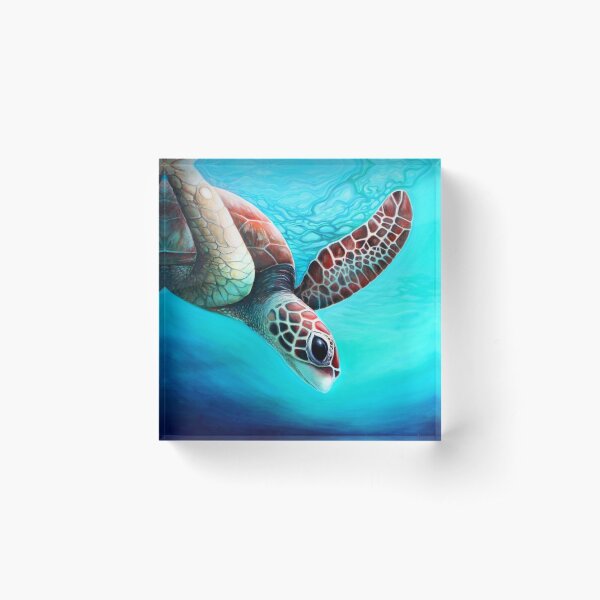 Totem Turtle Acrylic Block