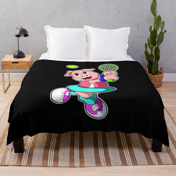 Item preview, Pig at Tennis with Tennis racket & Skirt designed and sold by Snabdesign84.