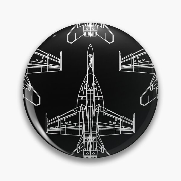 Item preview, F-18 e/f Super Hornet - black and white wireframe designed and sold by JellicleKatArt.