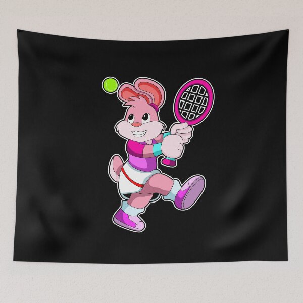 Item preview, Rabbit at Tennis with Tennis racket & Tennis ball designed and sold by Snabdesign84.