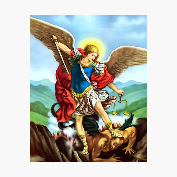 St Michael the Archangel Angel Catholic Saint Photographic Print