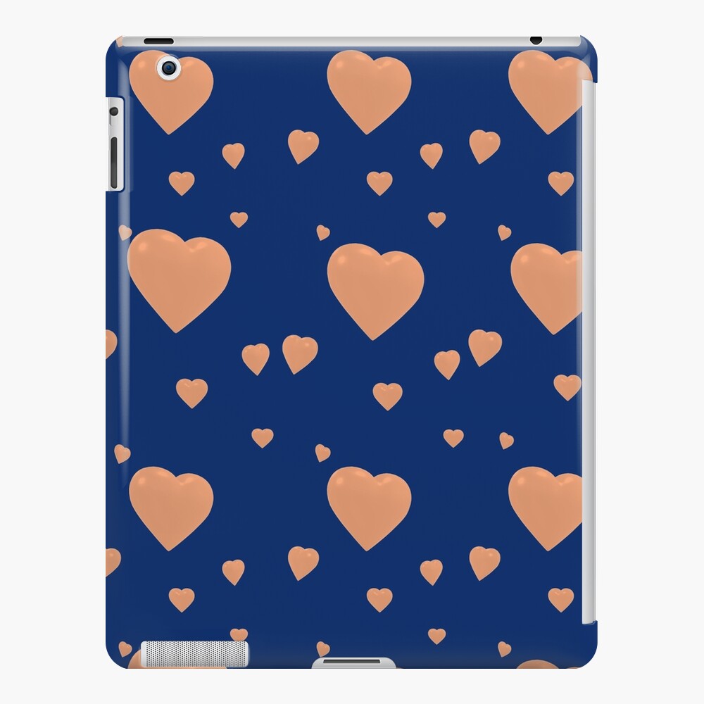 Cute Peach Hearts iPad Case & Skin