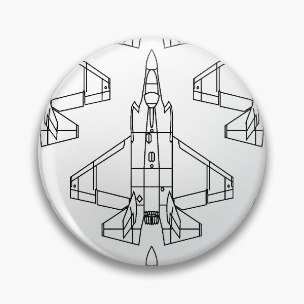 Item preview, F-35 Lightning II - white and black wireframe designed and sold by JellicleKatArt.