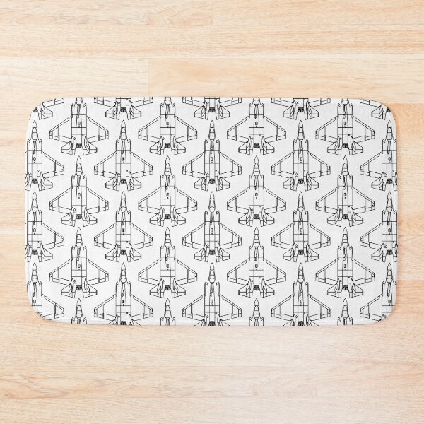 Item preview, F-35 Lightning II - white and black wireframe designed and sold by JellicleKatArt.