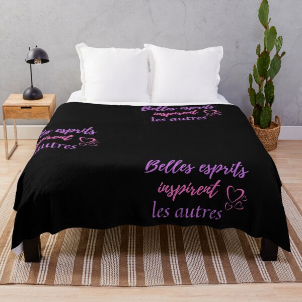 Item preview, Beautiful mind inspire others - popular french quotes lovers theme gifts (white) designed and sold by RebelliousRosee.