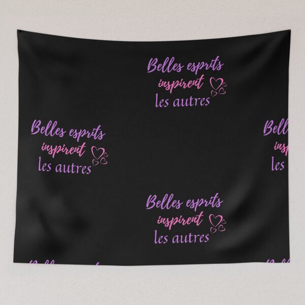 Item preview, Beautiful mind inspire others - popular french quotes lovers theme gifts (white) designed and sold by RebelliousRosee.