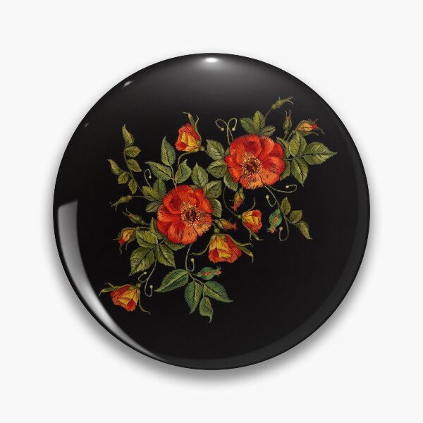 Item preview, Embroidery wild roses designed and sold by matrioshka.