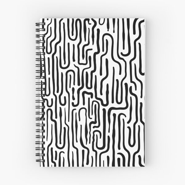 Item preview, Monochrome Linear Doodles Pattern designed and sold by The Masked Designer.
