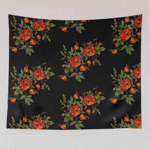 Item preview, Embroidery wild roses designed and sold by matrioshka.