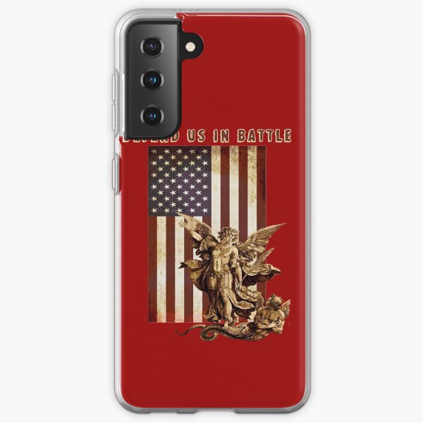 St Michael the Archangel Angel Catholic Saint United States Flag US Samsung Galaxy Soft Case