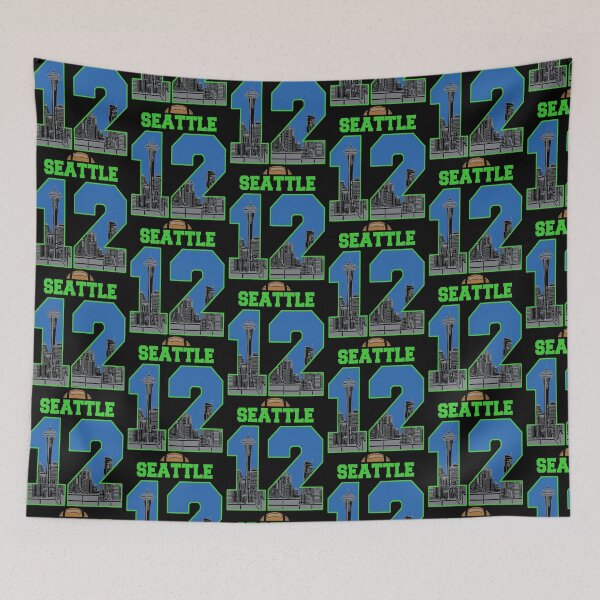 Item preview, Seattle Football #12 graphic for fans of Seattle designed and sold by BRtisticDesigns.