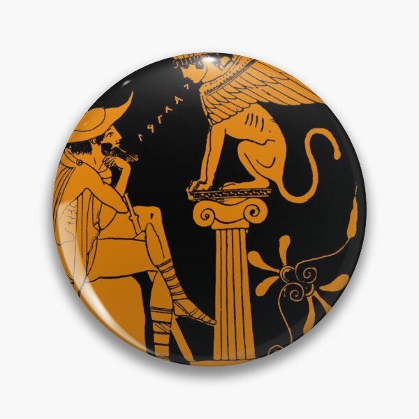 Item preview, Oedipus and the Sphinx Attic redfigure designed and sold by WillowNox7.