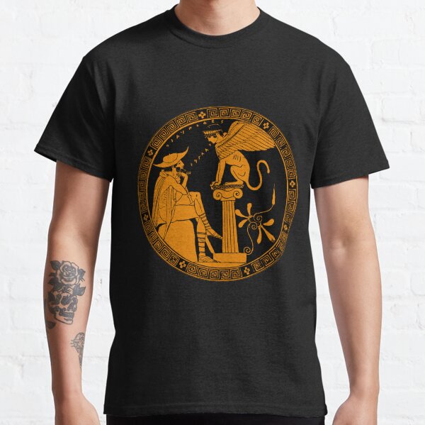 Oedipus and the Sphinx Attic redfigure Classic T-Shirt