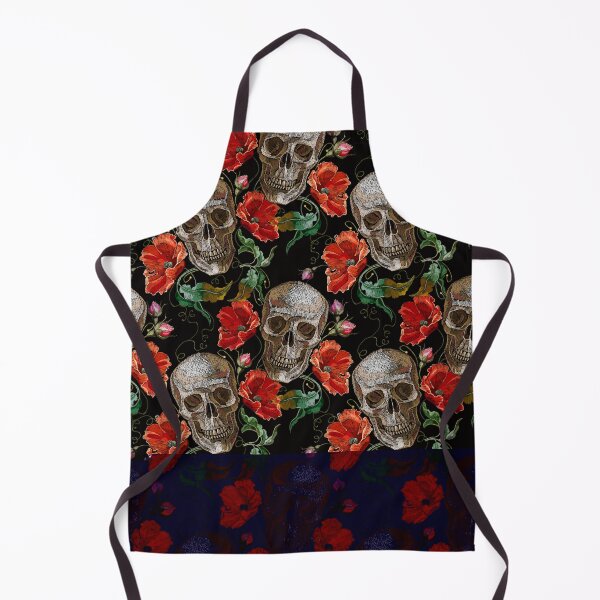 Item preview, Skull and red roses designed and sold by matrioshka.