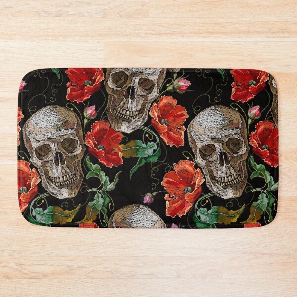 Item preview, Skull and red roses designed and sold by matrioshka.