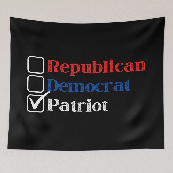 Item preview, Republican - Democrat - Patriot (Dark Background Version) designed and sold by BattleMtnArmory.
