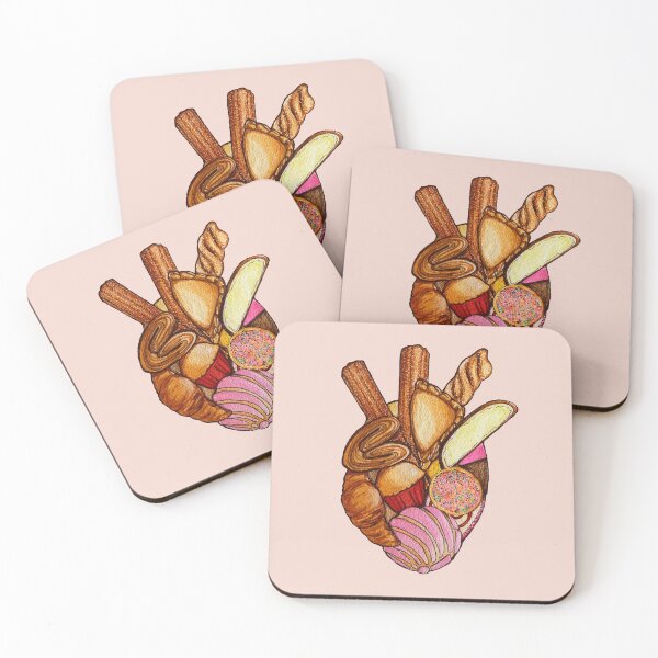 Pan Dulce Heart Coasters (Set of 4)