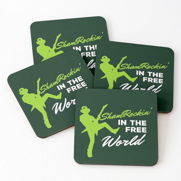 Item preview, ShamRockin' in the free world - cool leprechaun guitarist silhouette designed and sold by Atleta-Cali.